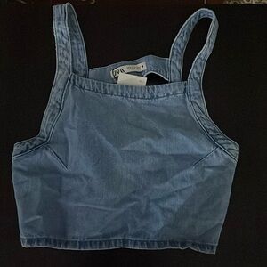 Zara Denim strappy top